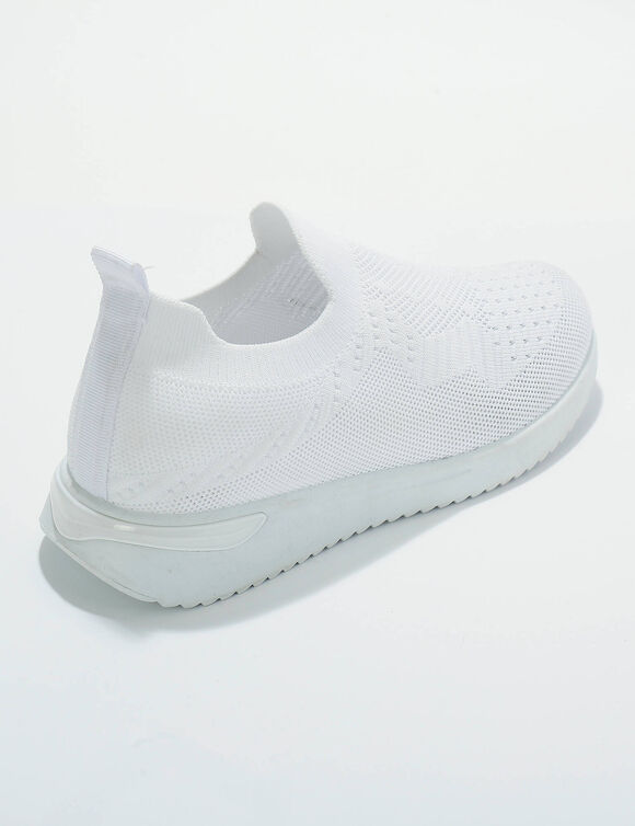 Baskets textile mesh légères, à enfiler (blanc) Baskets textile mesh légères, à enfiler (blanc)